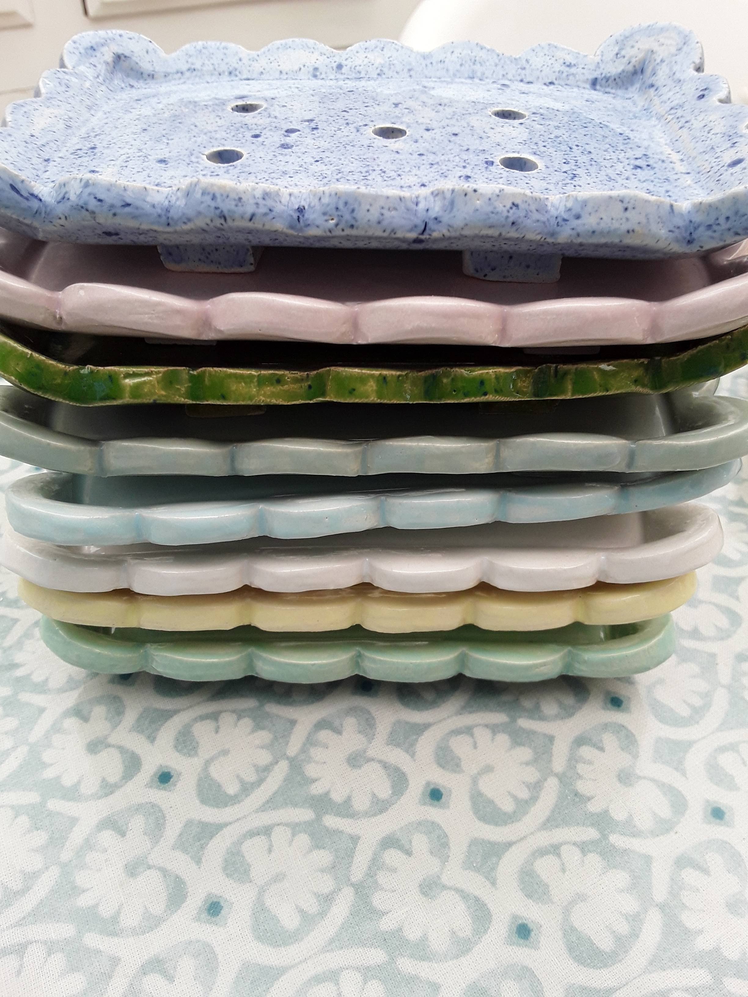 Sea Bramble Ceramics - Large scalloped soap dish