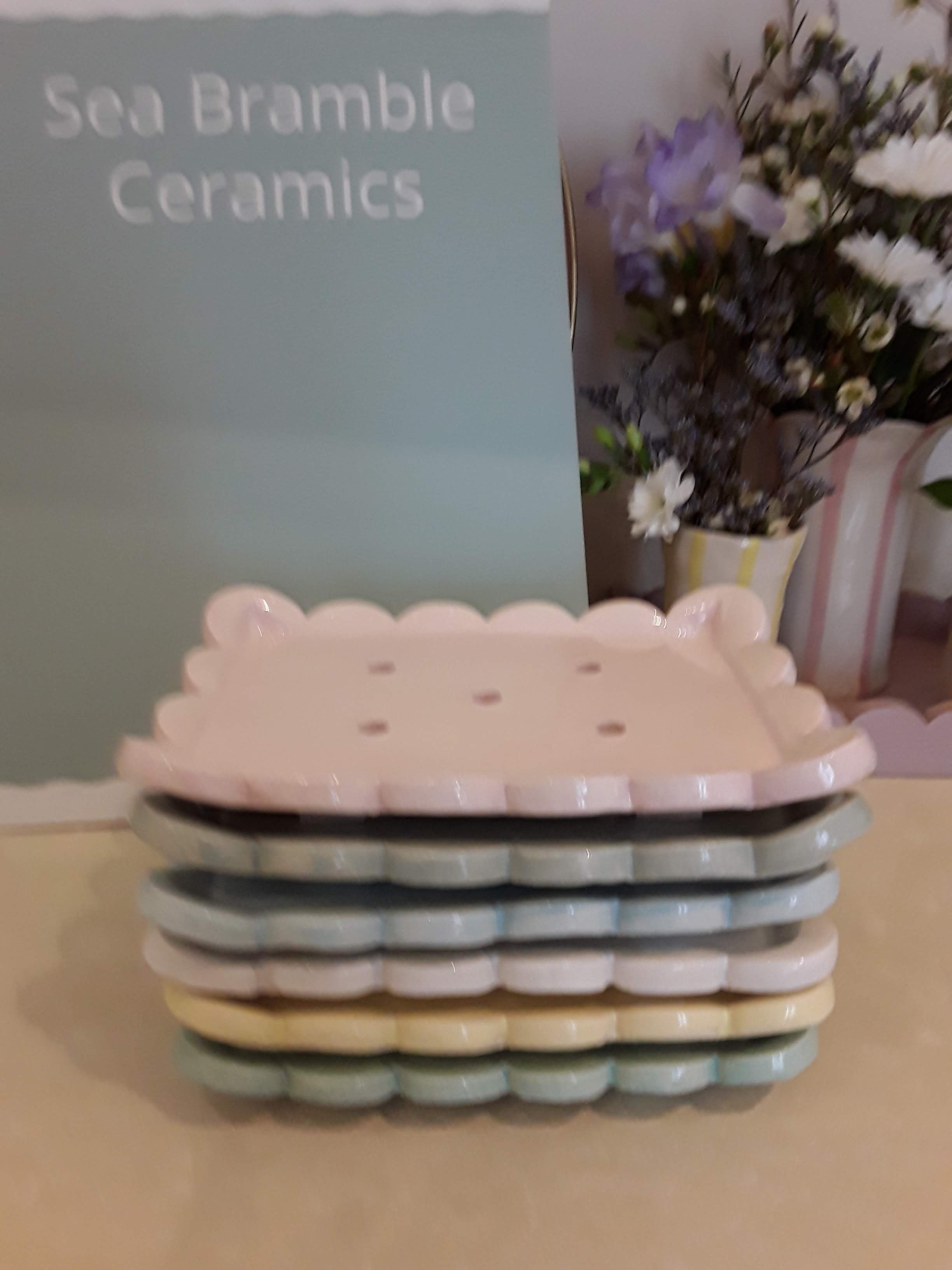 Sea Bramble Ceramics - Large scalloped soap dish