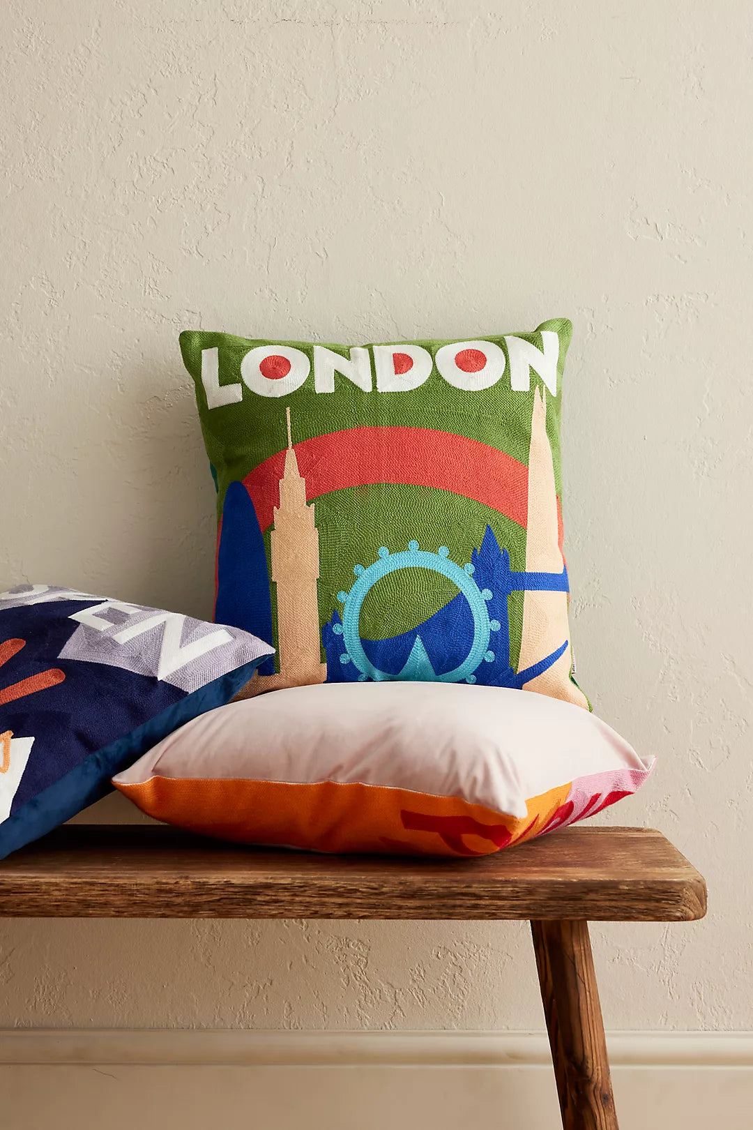 The Pillow Drop - London Needlepoint Cushion