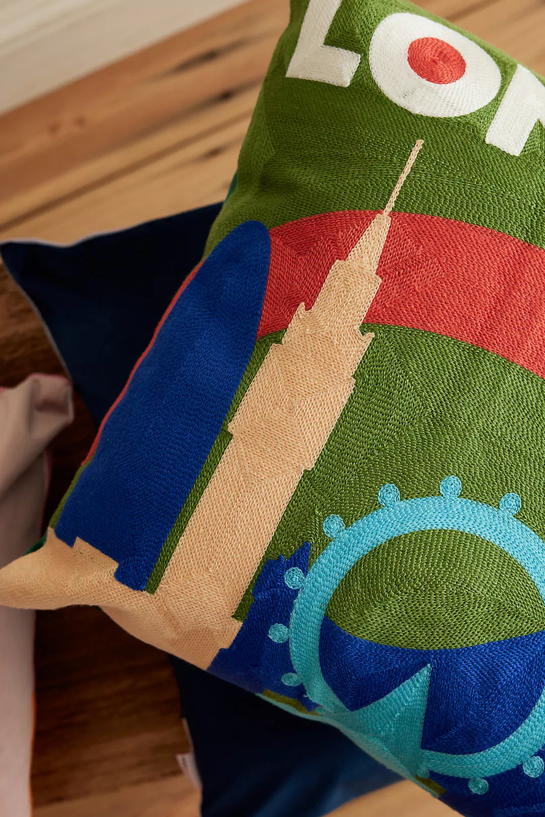 The Pillow Drop - London Needlepoint Cushion