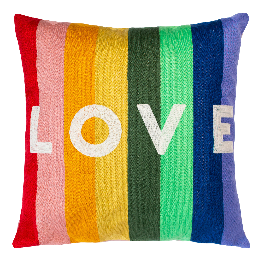 The Pillow Drop - LOVE Needlepoint Cushion