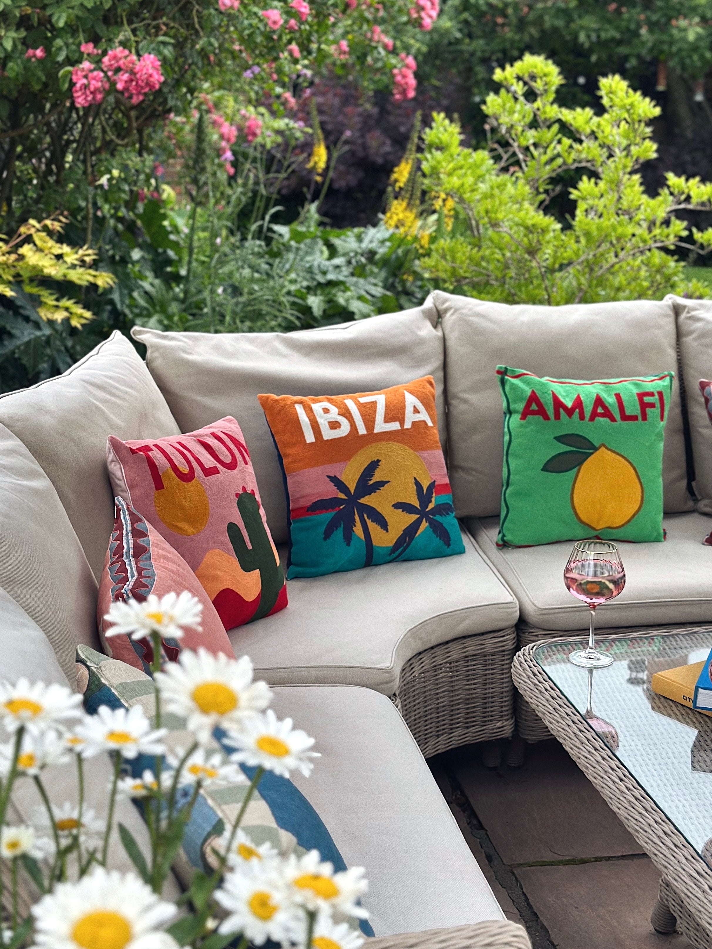 The Pillow Drop - Tulum Needlepoint Cushion