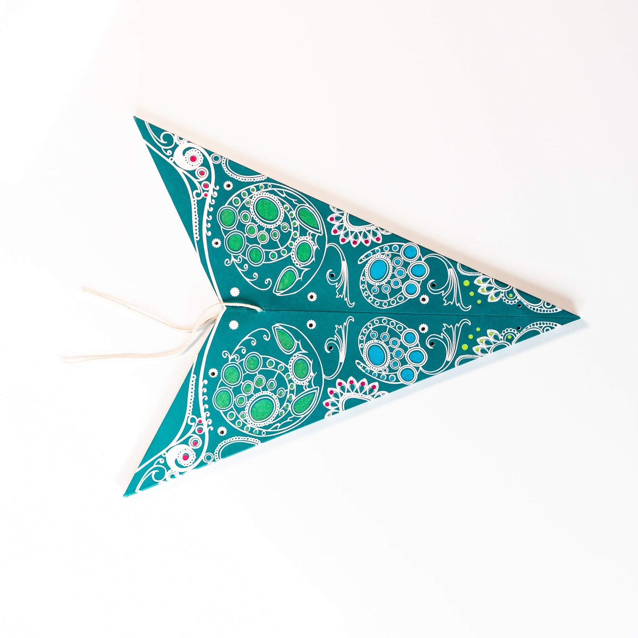 Paper Starlights - Damask Aquamarine