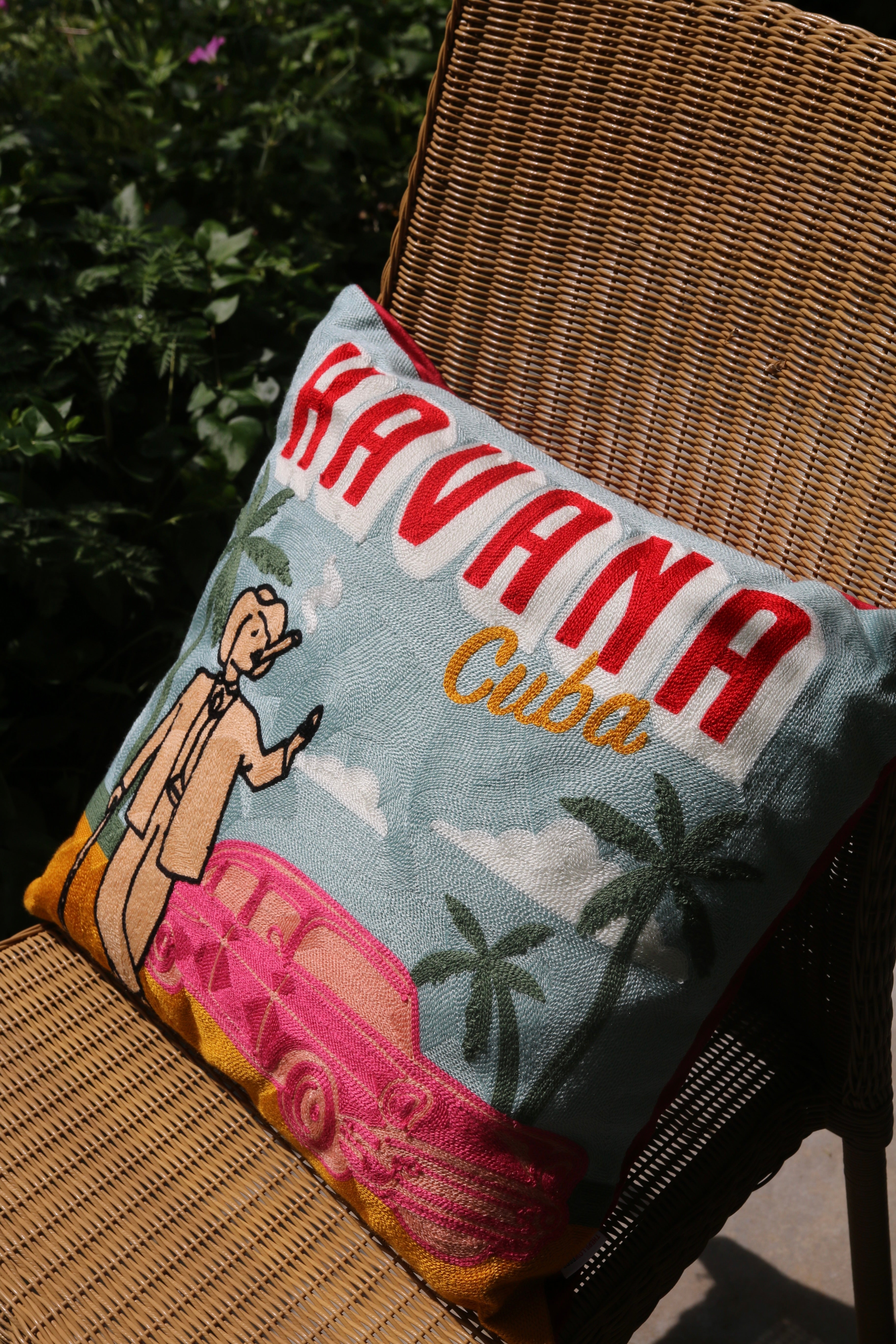 The Pillow Drop - Havana Needlepoint Cushion