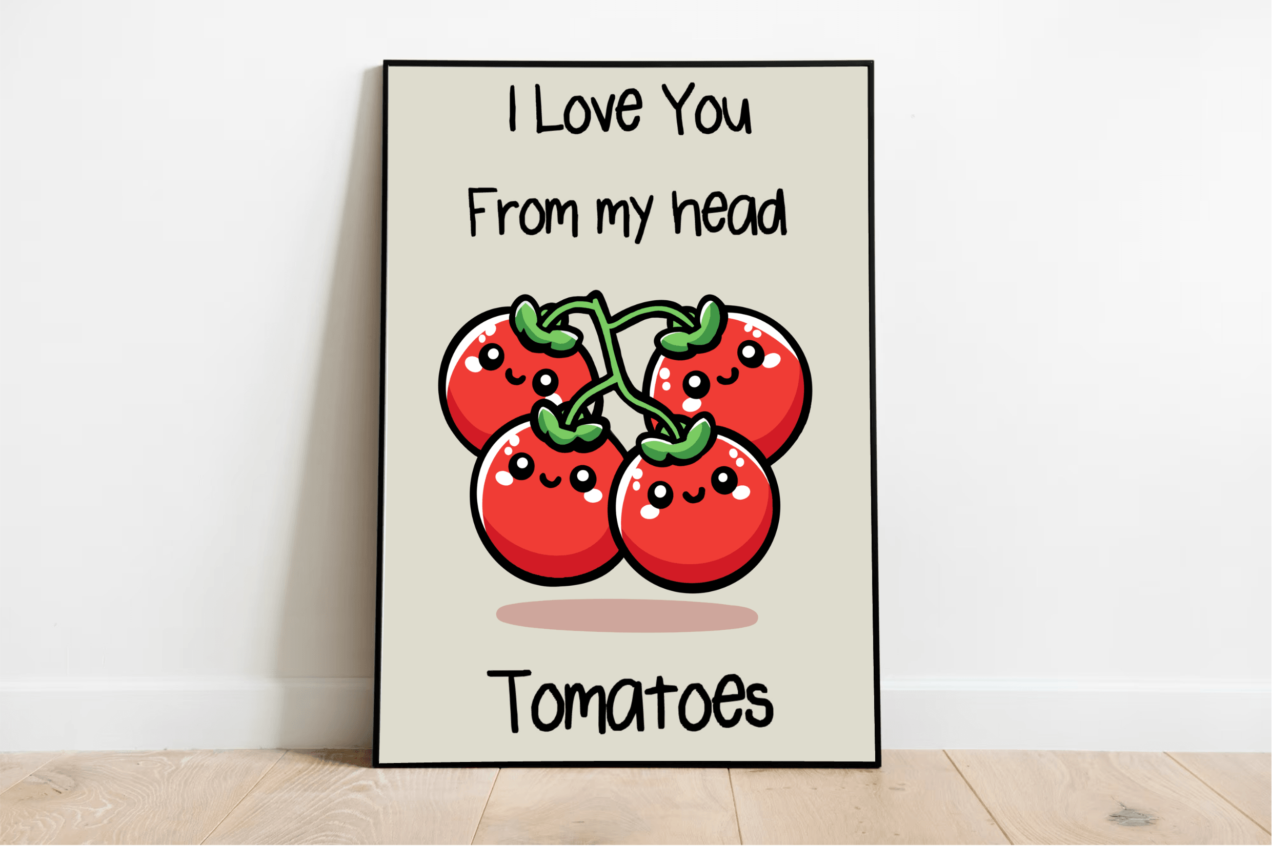 KEOLIX - I Love You From My Head Tomatoes Funny Art Print