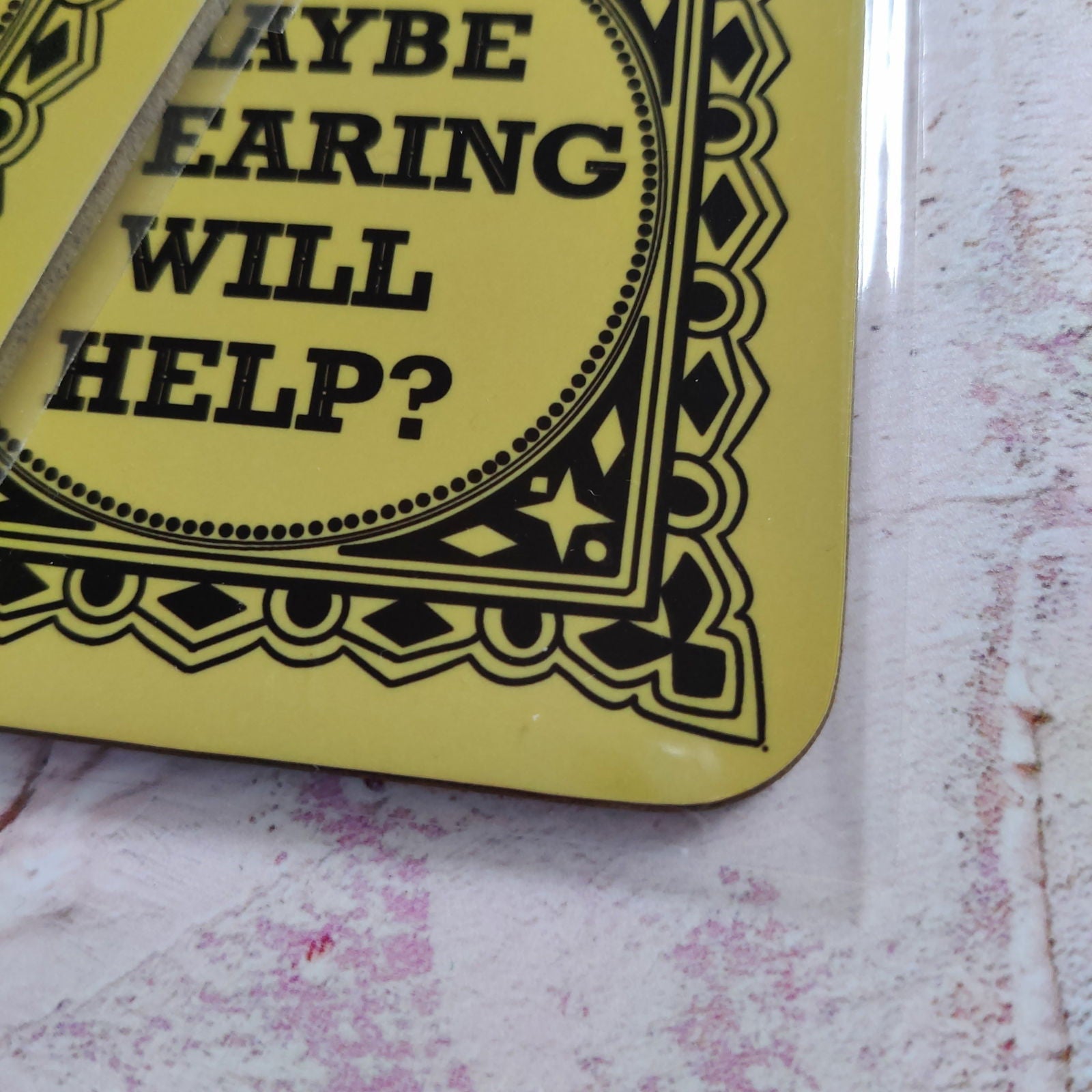 Fay Dixon Design - Maybe Swearing Will Help Square Coaster