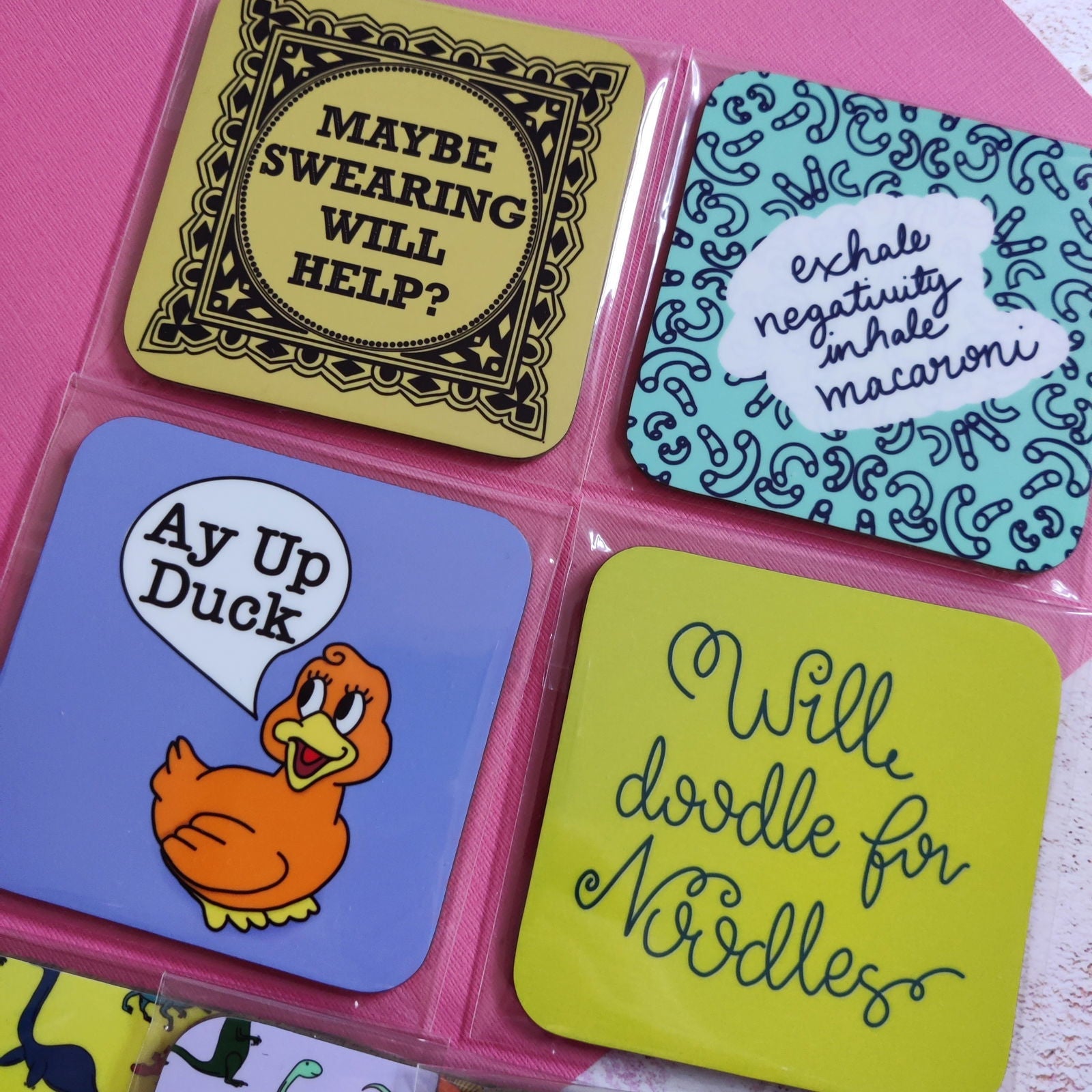 Fay Dixon Design - Maybe Swearing Will Help Square Coaster