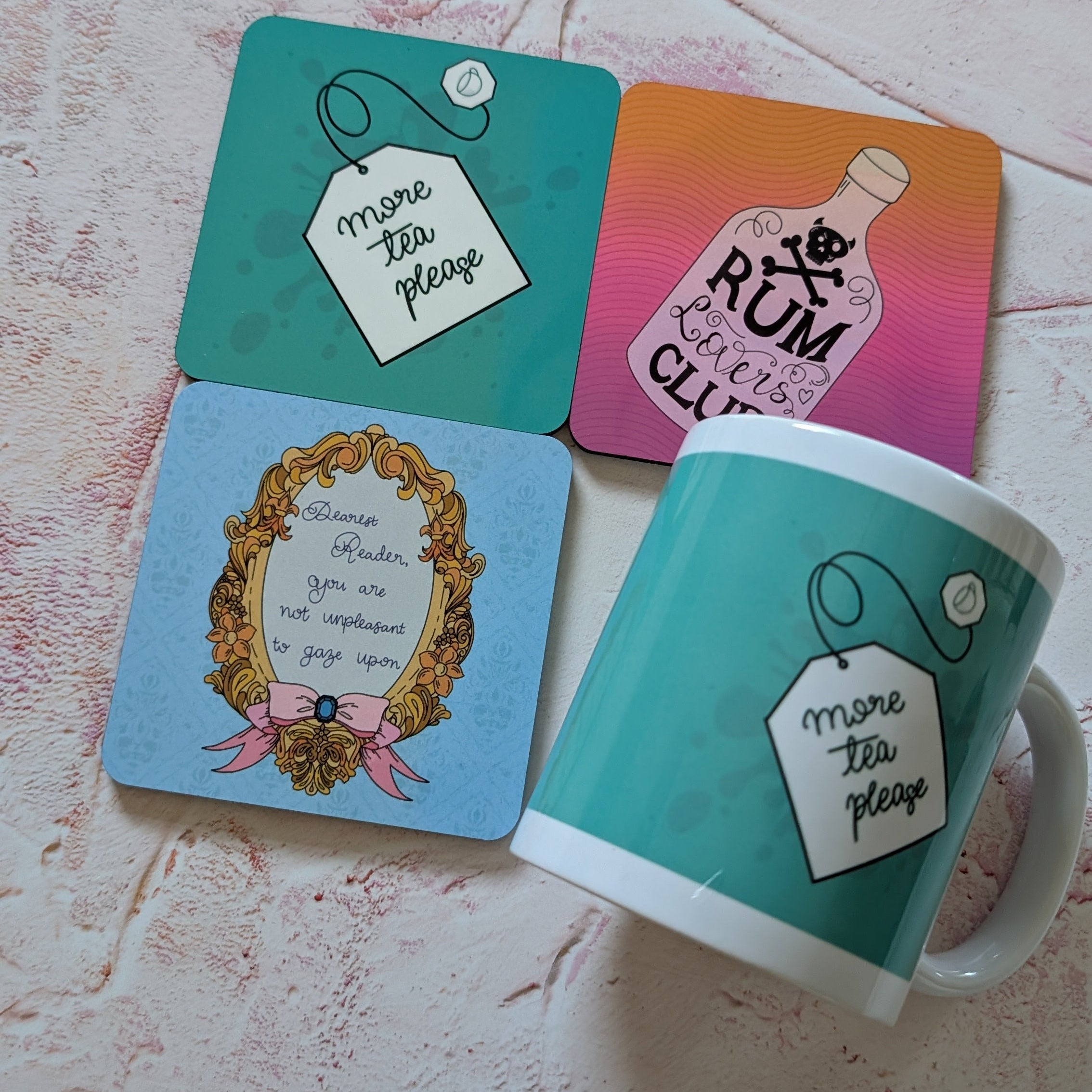 Fay Dixon Design - Dearest Reader Square Coaster