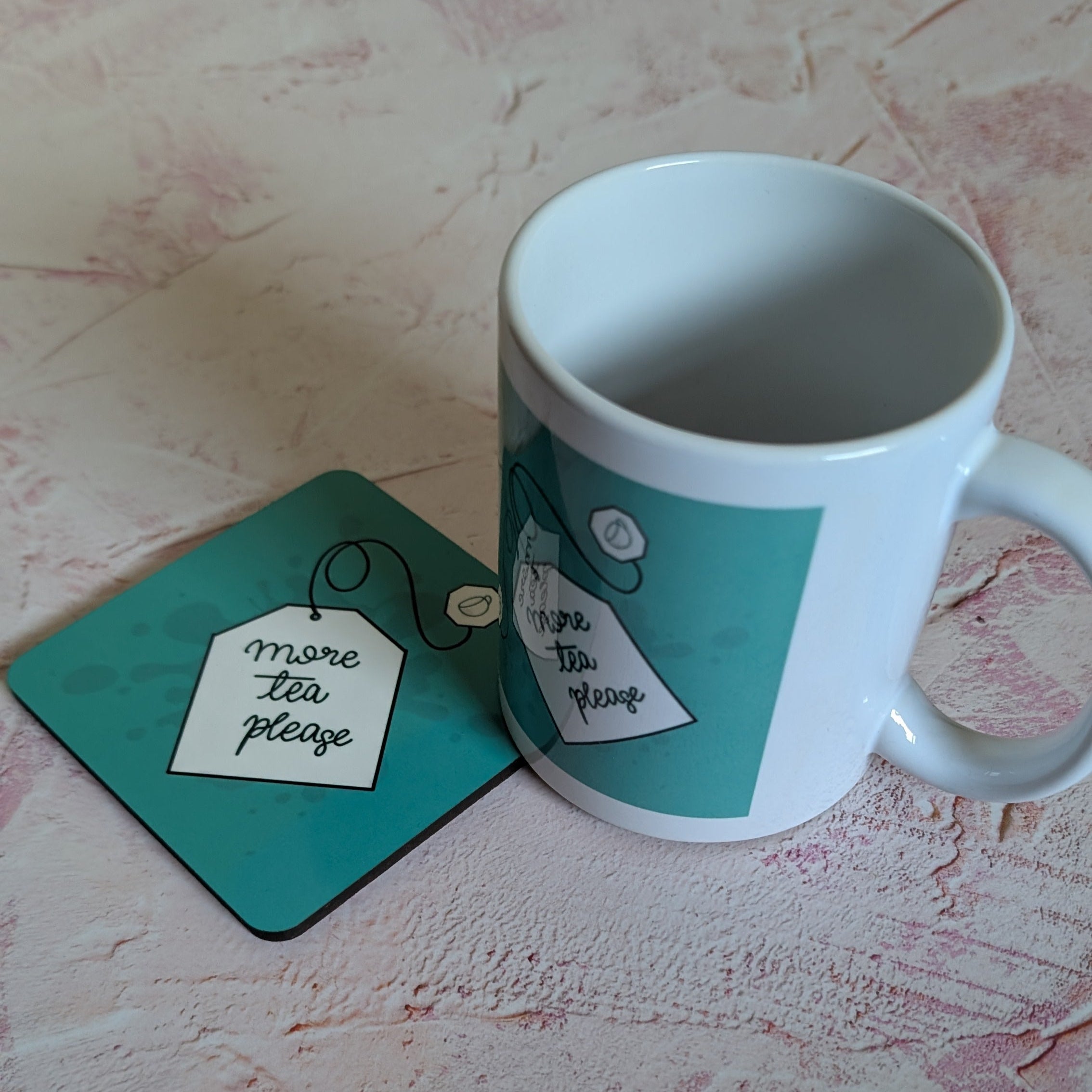 Fay Dixon Design - More Tea Please Square Coaster