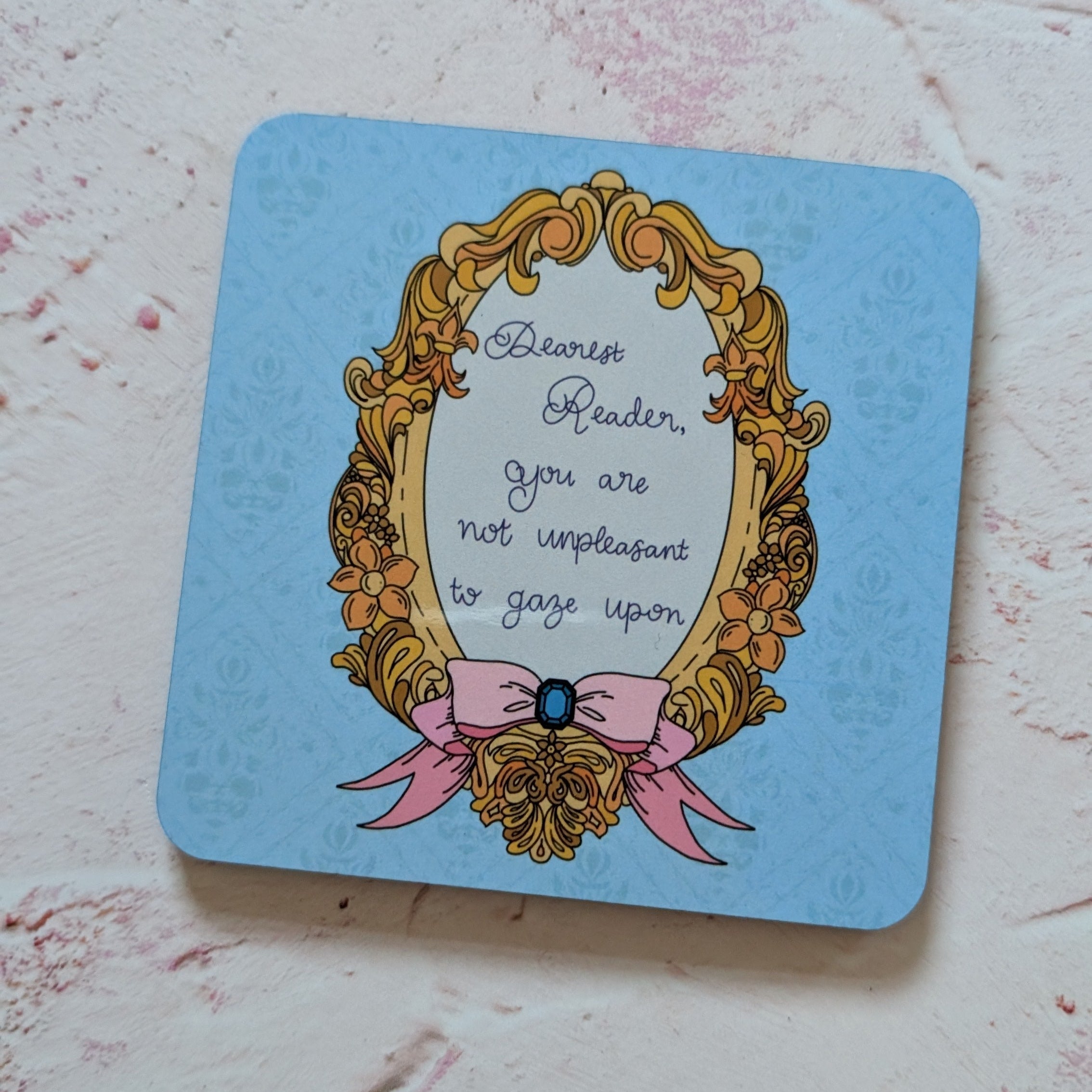 Fay Dixon Design - Dearest Reader Square Coaster