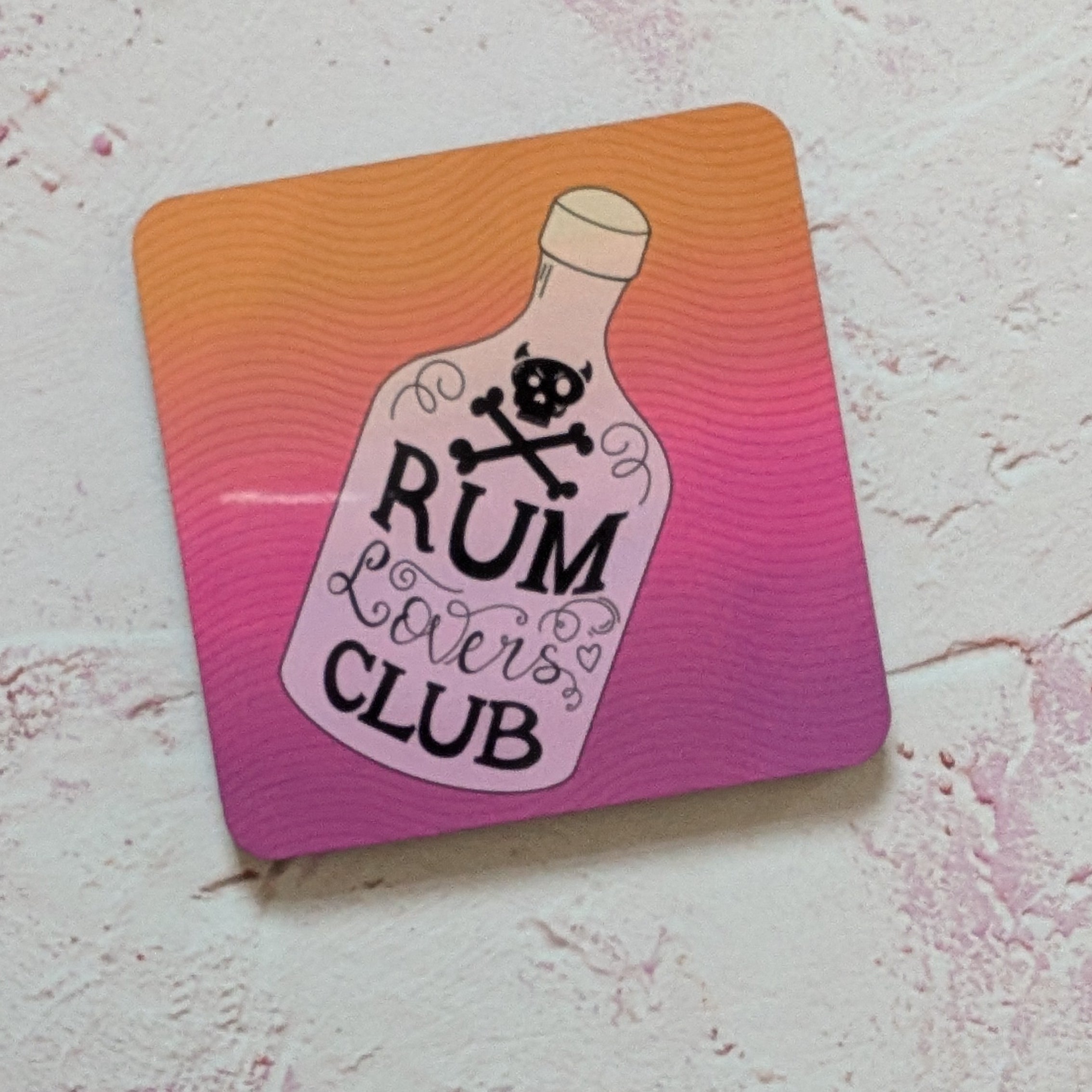 Fay Dixon Design - Rum Lovers Club Square Coaster