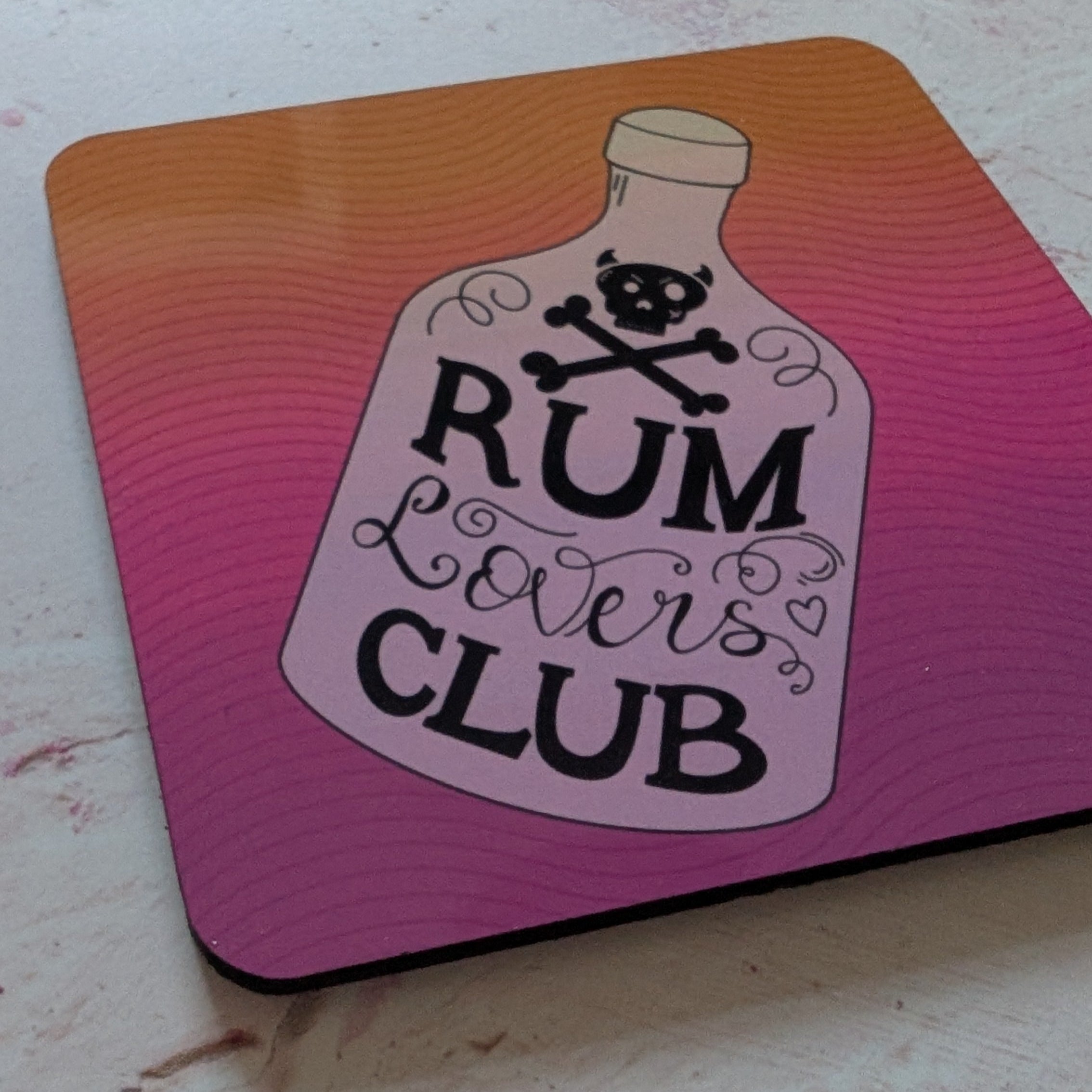 Fay Dixon Design - Rum Lovers Club Square Coaster