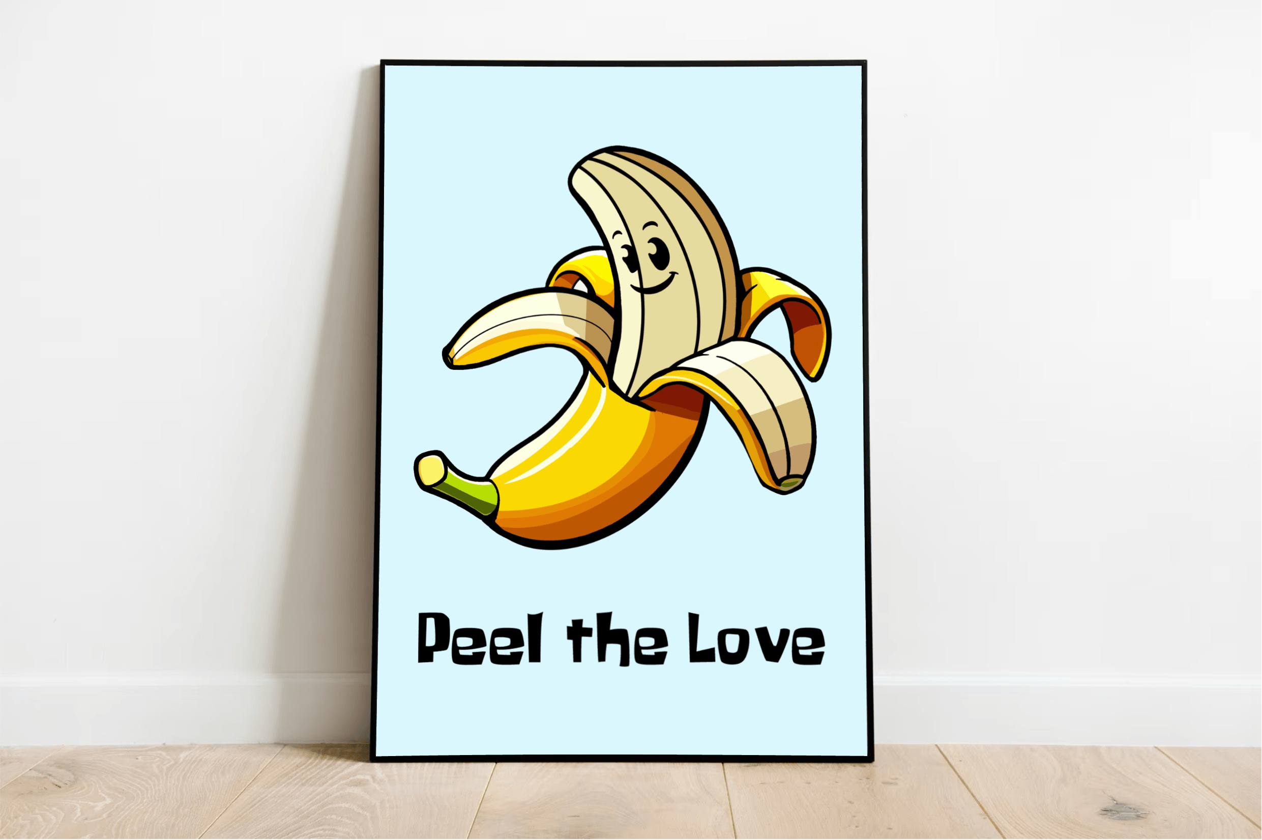 KEOLIX - Peel the Love Art Print | Funny Cartoon Banana Poster