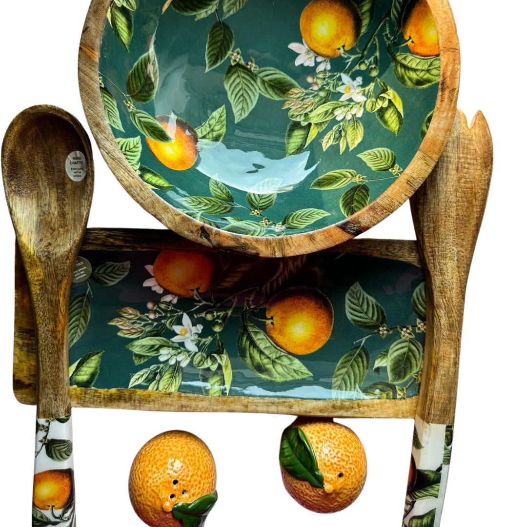 Salt and Pepper Shakers in Gift Box Orange Blossom