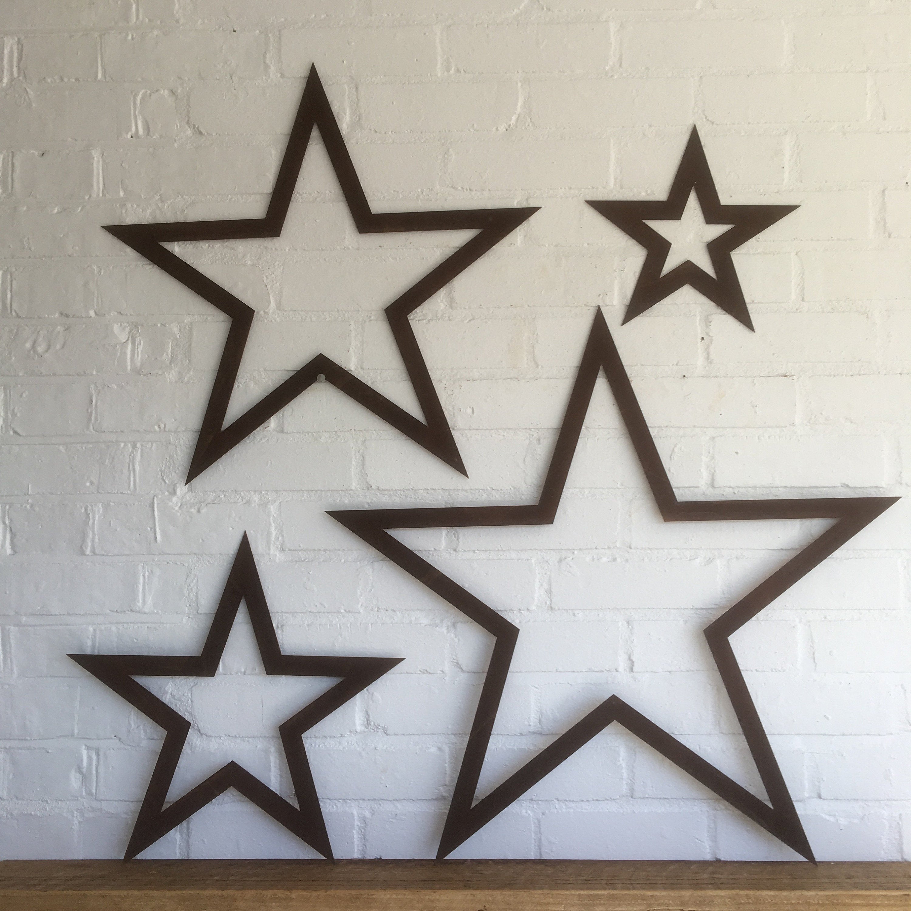 Rustic Warehouse Norfolk - Set of 4 rusty Metal stars