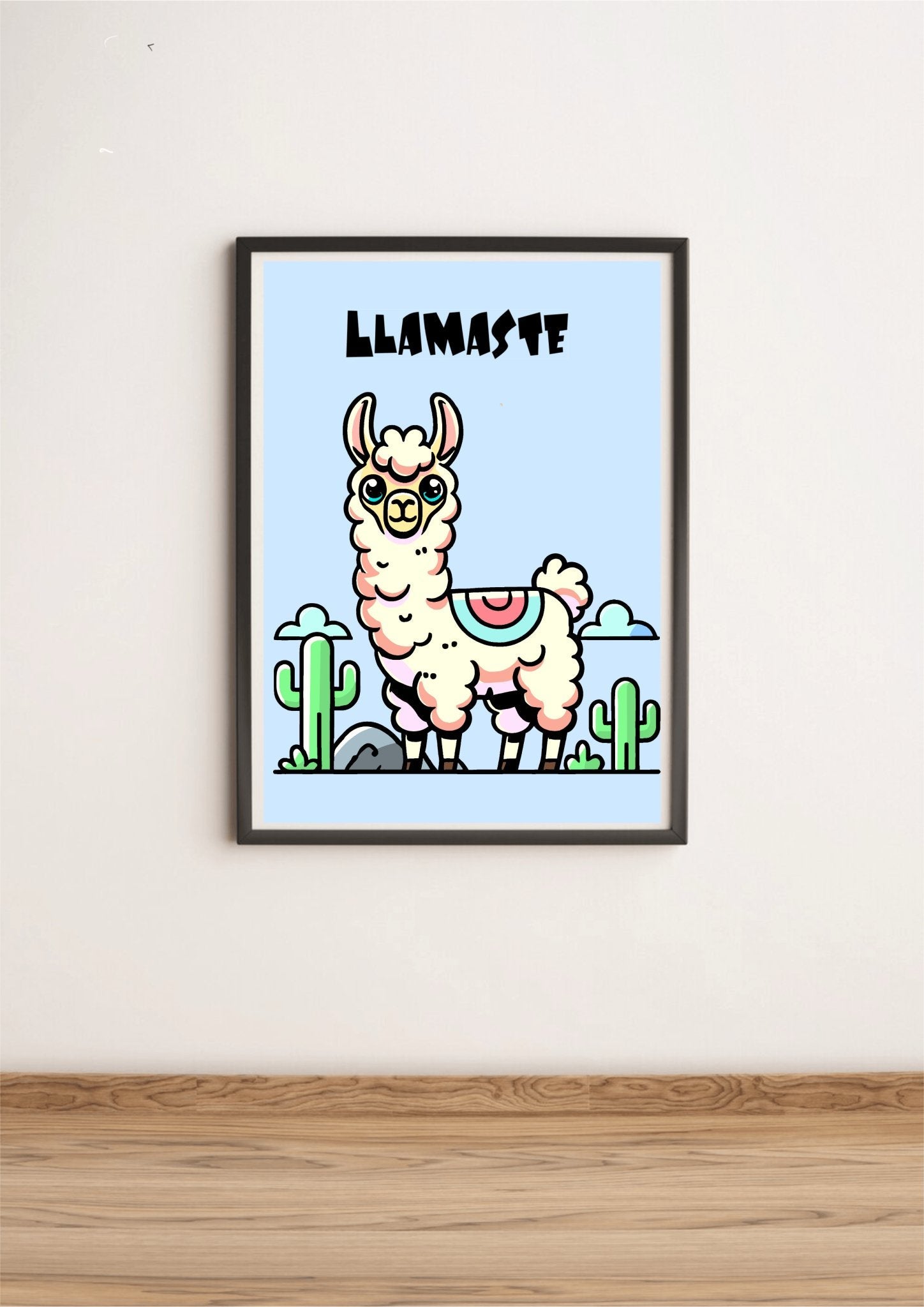 KEOLIX - Llamaste Yoga Llama Art Print – Funny & Peaceful Decor