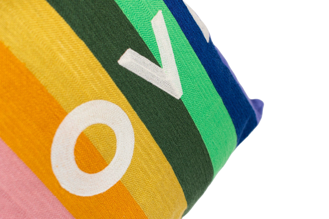 The Pillow Drop - LOVE Needlepoint Cushion