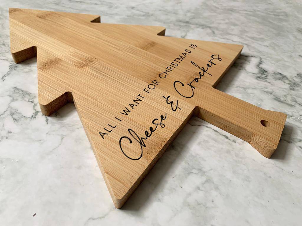 Christmas Serving Tray - All I Want is Cheese & Crackers