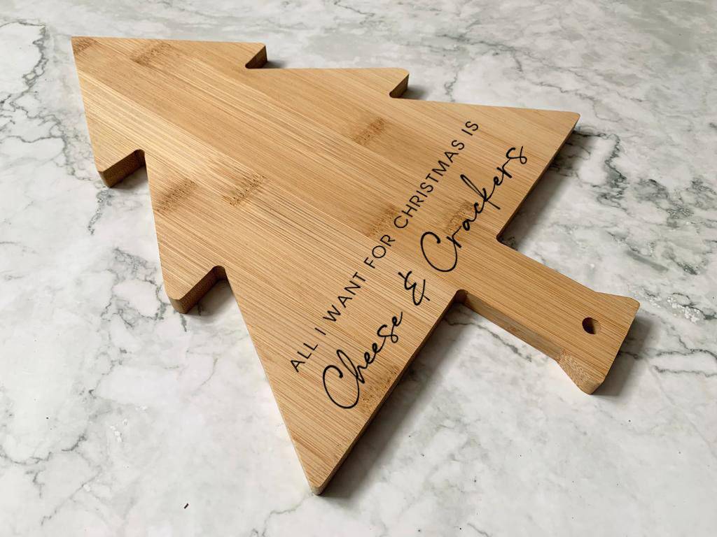 Christmas Serving Tray - All I Want is Cheese & Crackers