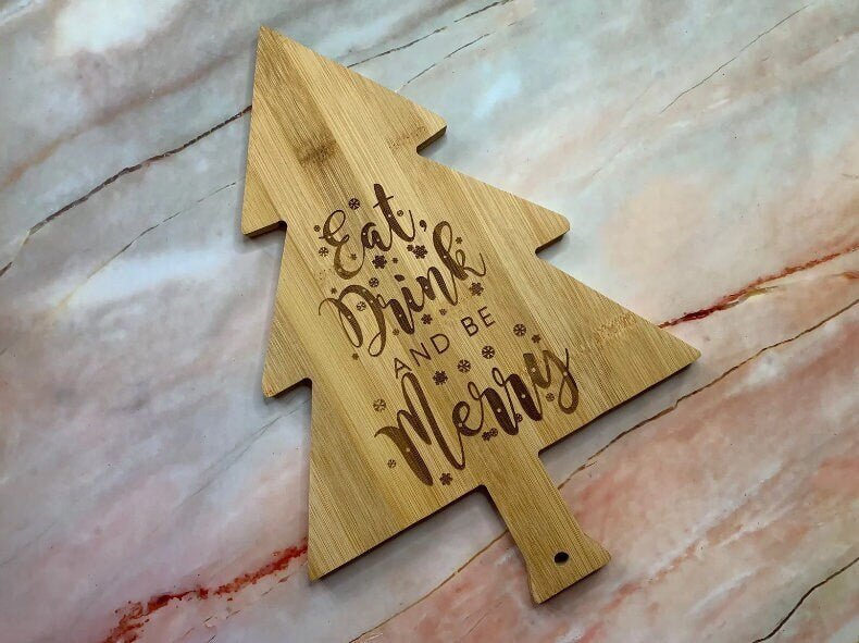 Eat, Drink and Be Merry Christmas Serving Tray