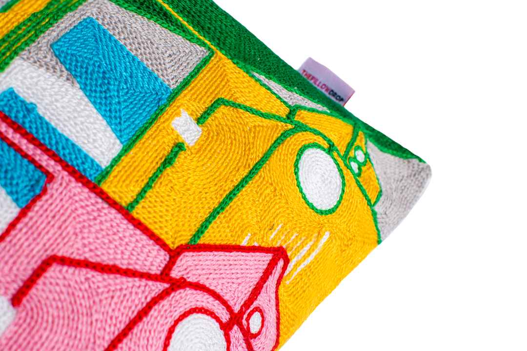The Pillow Drop - St. Barts Needlepoint Cushion