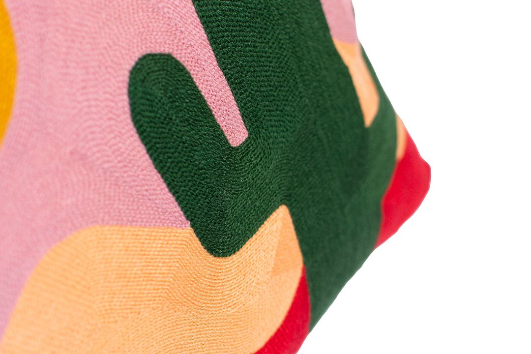The Pillow Drop - Tulum Needlepoint Cushion