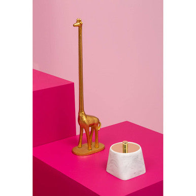 Fauna Gold Finish Giraffe Toilet Roll Holder