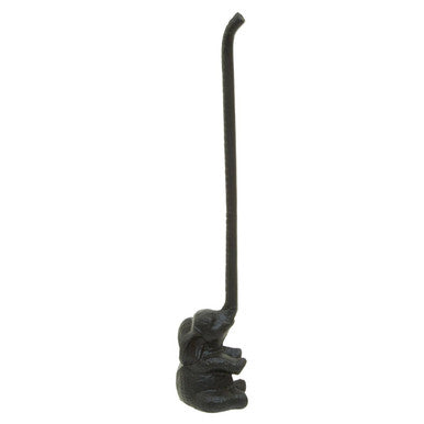 Fauna Black Metal Elephant Toilet Roll Holder