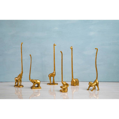 Fauna Gold Finish Elephant Toilet Roll Holder