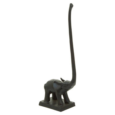 Fauna Black Finish Elephant Toiler Roll Holder