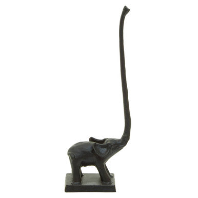 Fauna Black Finish Elephant Toiler Roll Holder