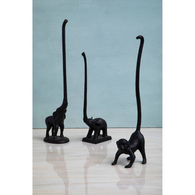 Fauna Black Finish Elephant Toiler Roll Holder