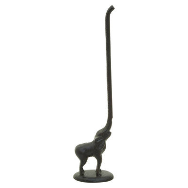 Fauna Black Finish Elephant Toilet Roll Holder