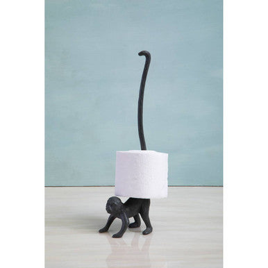 Fauna Grey Monkey Toilet Roll Holder