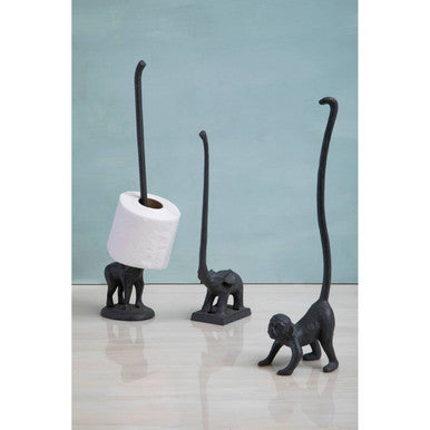 Fauna Grey Monkey Toilet Roll Holder