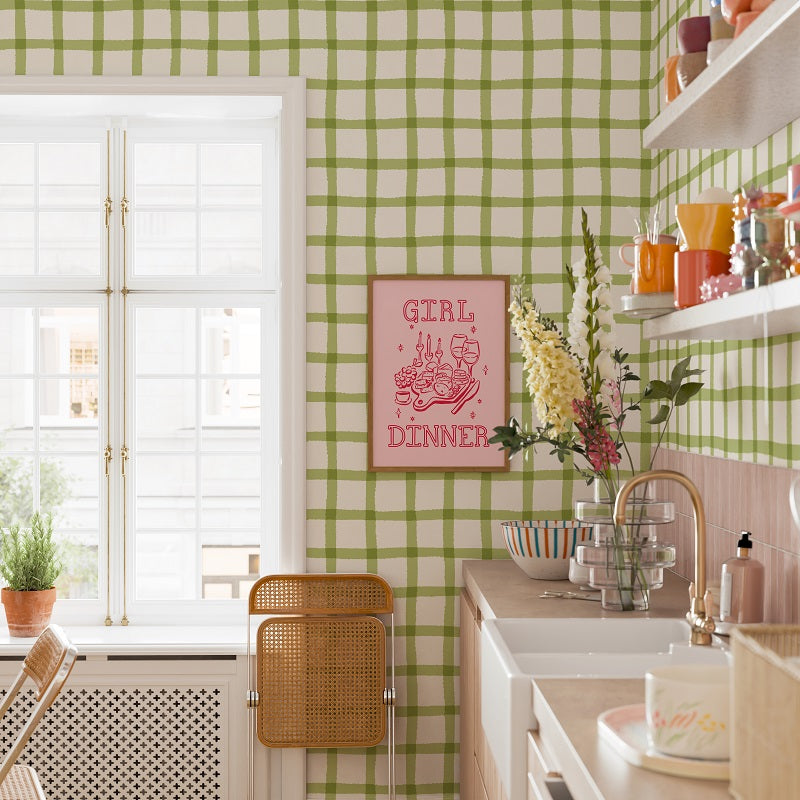 GIRL DINNER PINK PRINT