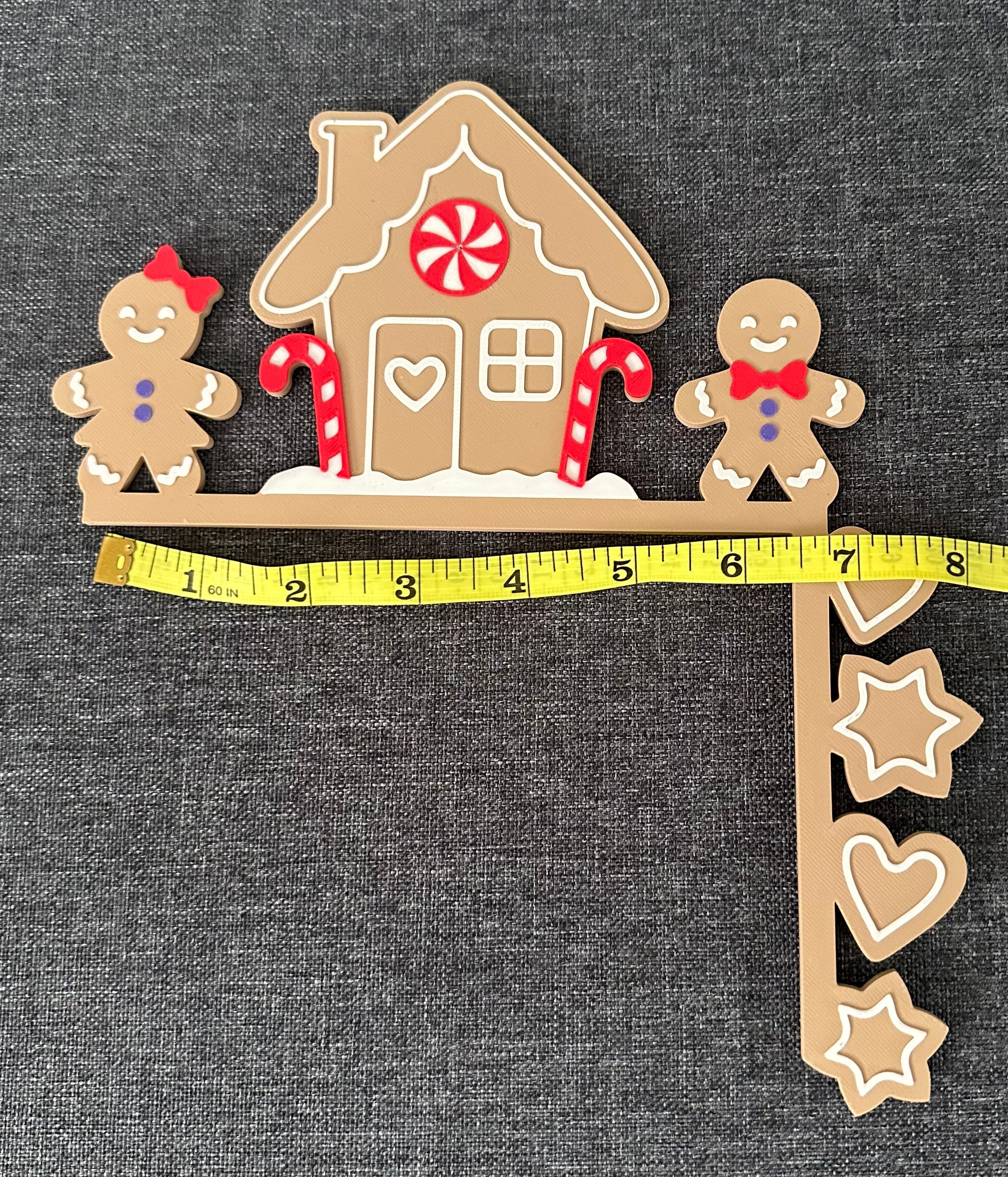 Gingerbread Man Door Corner Decoration | Xmas Door Frame Decor | Gingerbread Man Christmas Decoration | Festive Home Decor