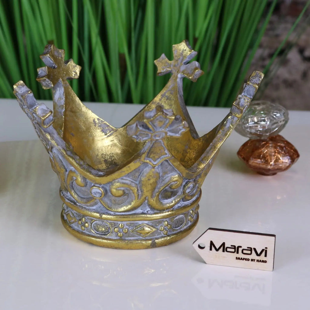 Ziro Crown Candle Holder Vintage Style