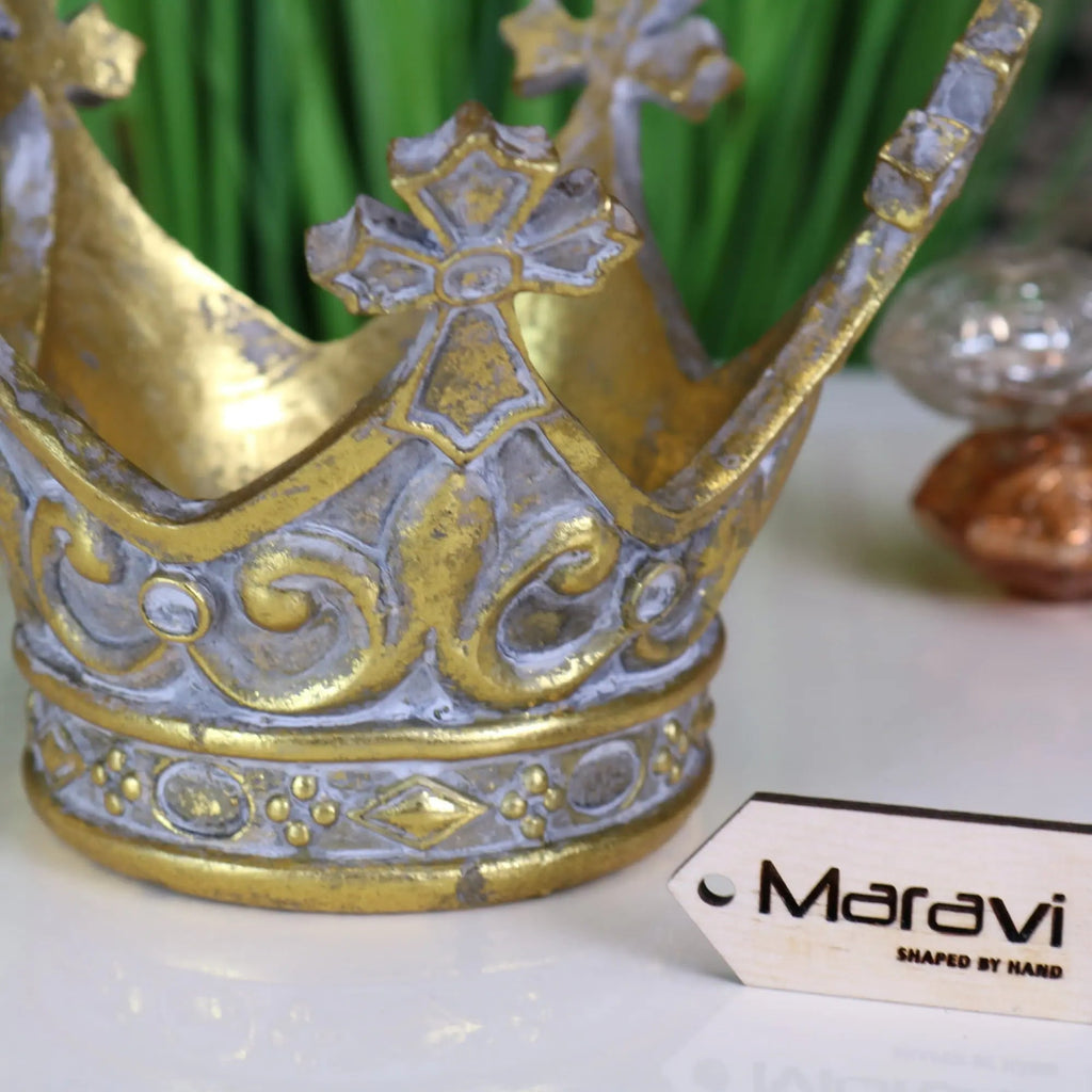 Ziro Crown Candle Holder Vintage Style