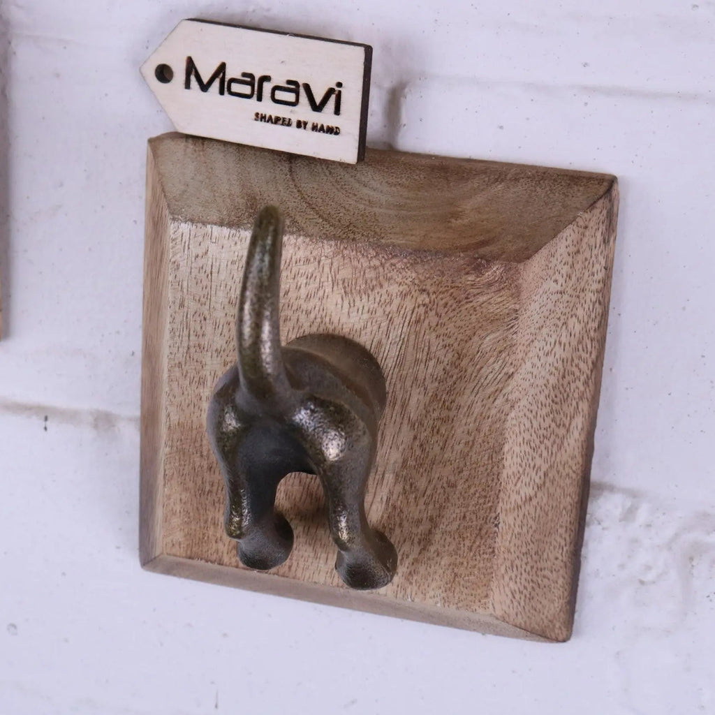 Maravi - Odhari Dog Tail Hooks Set of 2 Antique Silver or Gold