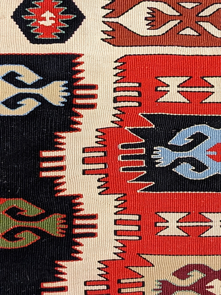 Turkish Kilim Vintage Cushion Cover - 40 x 40 cm