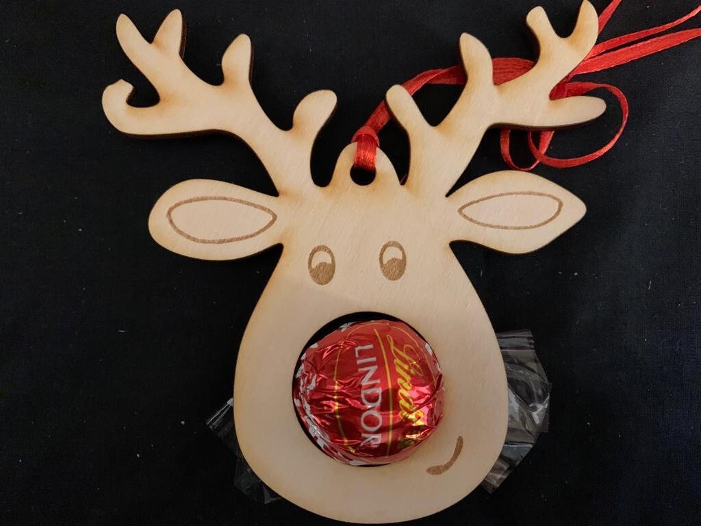 Reindeer Christmas Chocolate Holder Decoration