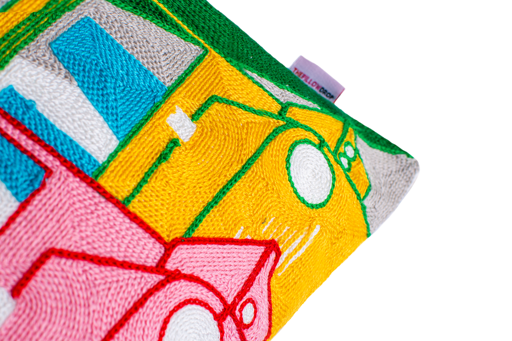 The Pillow Drop - St. Barts Needlepoint Cushion