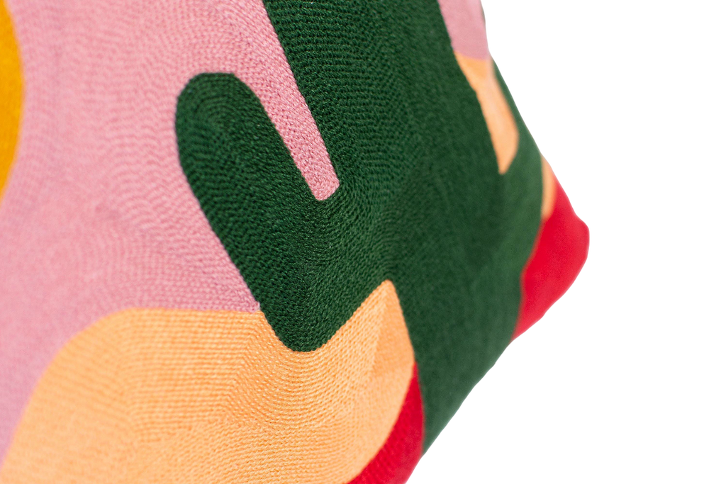 The Pillow Drop - Tulum Needlepoint Cushion